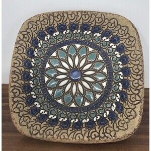 Sweet Little Mandala Marion Pollman Clay Art Rustic Ceramic Trinket Dish